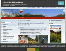 Tablet Screenshot of gemeinde.percha.bz.it